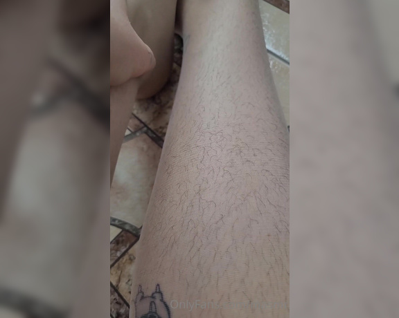 Masmr aka masmr OnlyFans - Hairy legs and armpits  100% natural body underneath 8 den sheer pantyhose They were really hai