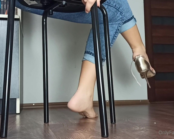 Masmr aka masmr OnlyFans - #2January  golden high heels shoeplay, rear viewview from behind