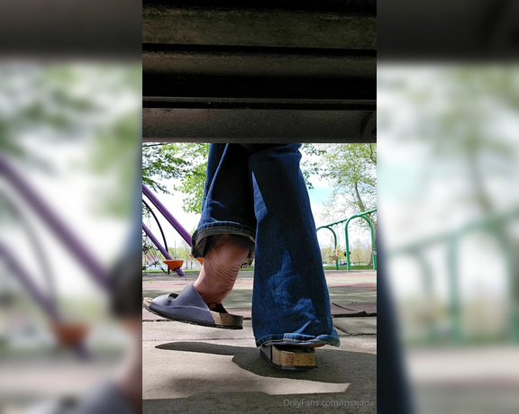 Mssjada aka mssjada OnlyFans - At the park in a pair of my new sandals that were send to me I dont know if I have ever recorded