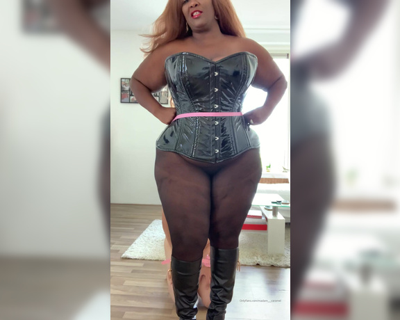 Madame Caramel aka madam___caramel OnlyFans - Sissy Ivy naked worshipping Mistress orgasm denied