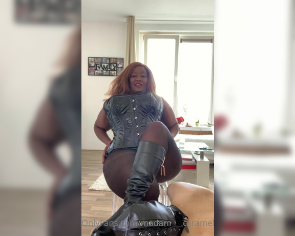 Madame Caramel aka madam___caramel OnlyFans - Sissy Ivy gets to worship Mistress leather boots