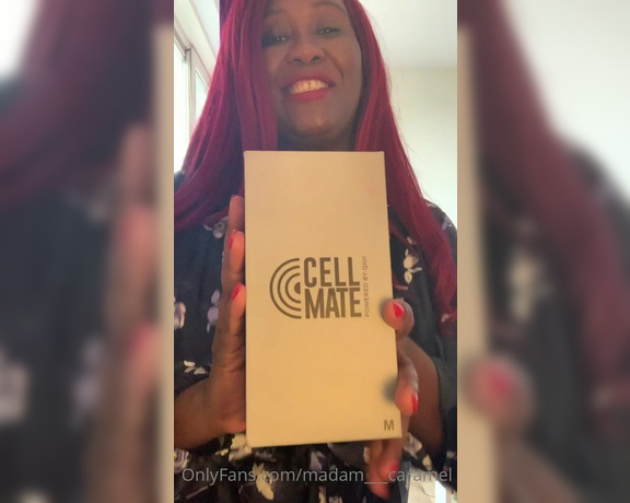 Madame Caramel aka madam___caramel OnlyFans - Our Cellmate review Remotely controlled chastity device @mc joris