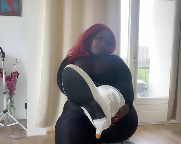 Madame Caramel aka madam___caramel OnlyFans - White Leather Boots worship mmmm