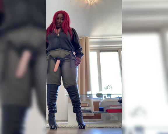 Madame Caramel aka madam___caramel OnlyFans - Bend over and open your mouth you slut Eat my cum