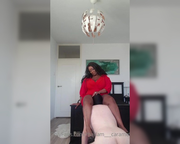 Madame Caramel aka madam___caramel OnlyFans - Facessiting @mc joris and ruining his orgasm what a delightful cruelty