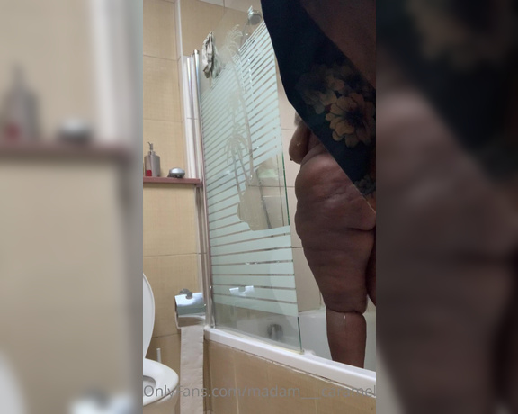 Madame Caramel aka madam___caramel OnlyFans - Shower time you may spy on me boi but get the towel ready