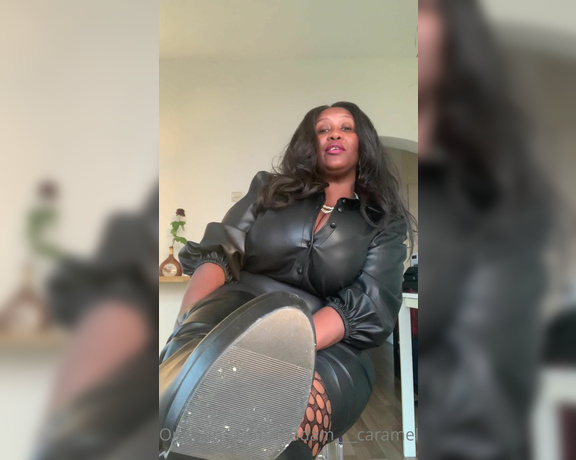Madame Caramel aka madam___caramel OnlyFans - For my leather lovers  Mistress is covered top to bottom in leather and ready to give you an instru
