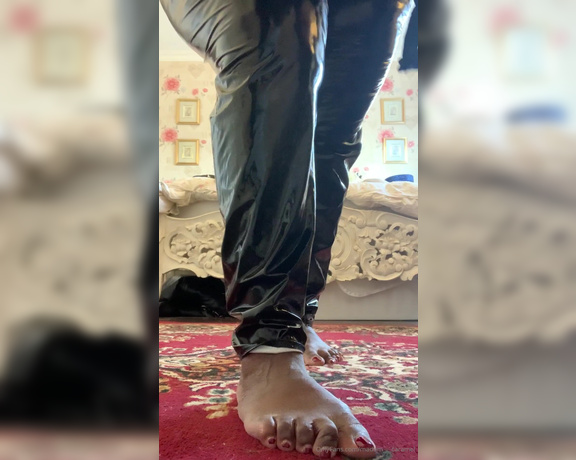 Madame Caramel aka madam___caramel OnlyFans - You will be my foot boi I have been rubbing my feet in the floor so you get to lick them clean Fol