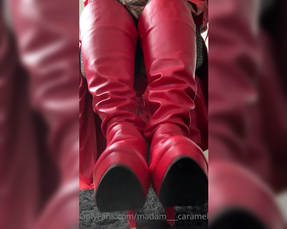 Madame Caramel aka madam___caramel OnlyFans - For my boots lover boot worship and spit licking i want no excuses