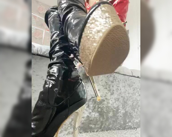 Miss Melody May aka missmelodymay OnlyFans - Video) Boots bitch James is first in line on My naughty boy list to worship all My new pairs of boo