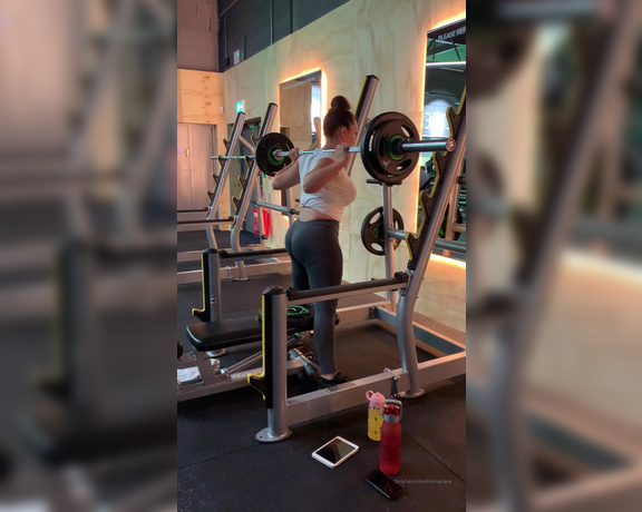 Mistress Sahara aka noirsahara OnlyFans - ~VIDEO~ Had to up that weight GROWING THIS HUGE ASS #hugeass #squats