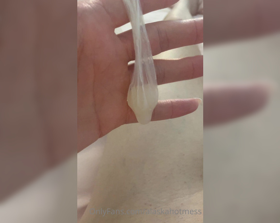 Goddess Alaska aka alaskahotmess OnlyFans - Filled up a condom for a cum hungry slut Hmm, it felt sooo fucking good, can you see how juicy 2