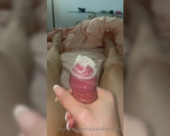 Goddess Alaska aka alaskahotmess OnlyFans - Filled up a condom for a cum hungry slut Hmm, it felt sooo fucking good, can you see how juicy 1