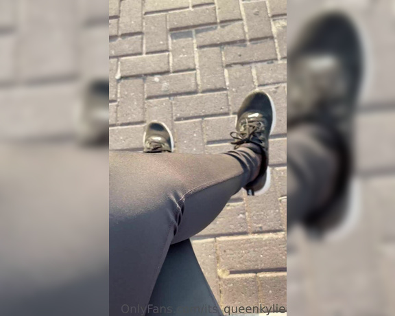 Its queen kylie aka its_queenkylie OnlyFans - Taking my shoes off in public with my stockings on someone stared at them