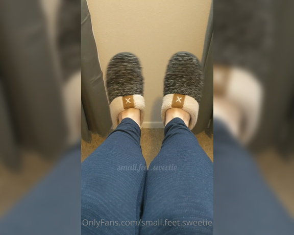 Goddess Alyssa aka small.feet.sweetie OnlyFans - I like to wear slippers around the house all the time Heres my POV as I take them off!