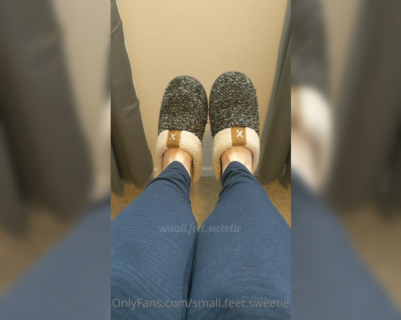 Goddess Alyssa aka small.feet.sweetie OnlyFans - I like to wear slippers around the house all the time Heres my POV as I take them off!