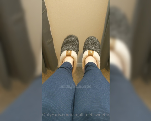 Goddess Alyssa aka small.feet.sweetie OnlyFans - I like to wear slippers around the house all the time Heres my POV as I take them off!