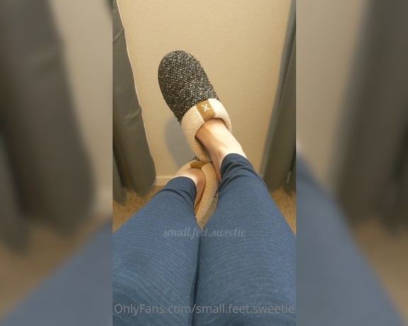 Goddess Alyssa aka small.feet.sweetie OnlyFans - I like to wear slippers around the house all the time Heres my POV as I take them off!