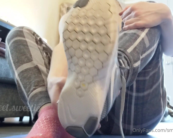 Goddess Alyssa aka small.feet.sweetie OnlyFans - Ive started doing a quick workout in the morning My feet get all hot and sweaty in my shoes!