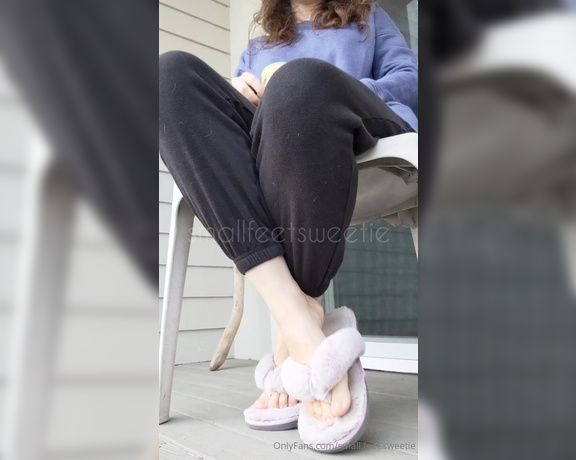 Goddess Alyssa aka small.feet.sweetie OnlyFans - I like sitting out here teasing you in my slippers!