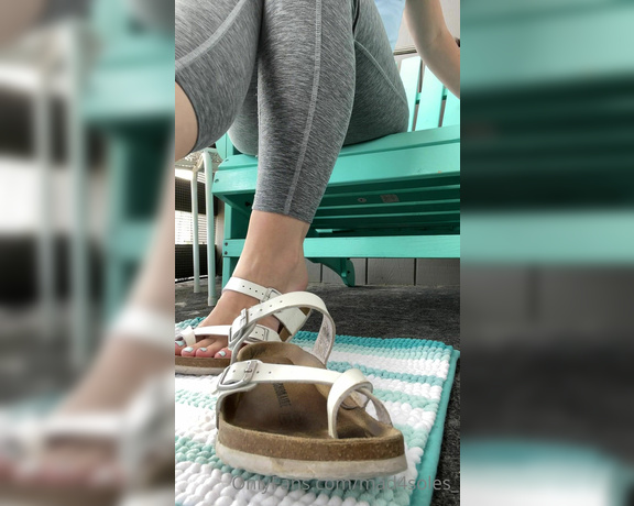 Goddess Mads aka mad4soles_ OnlyFans - Can’t get enough of my toes in these sandals, i don’t have many days warm enough to wear them left