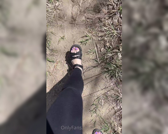 Goddess Mads aka mad4soles_ OnlyFans - Went for a walk on the trail today if only i had a little leashed foot pup walking in front