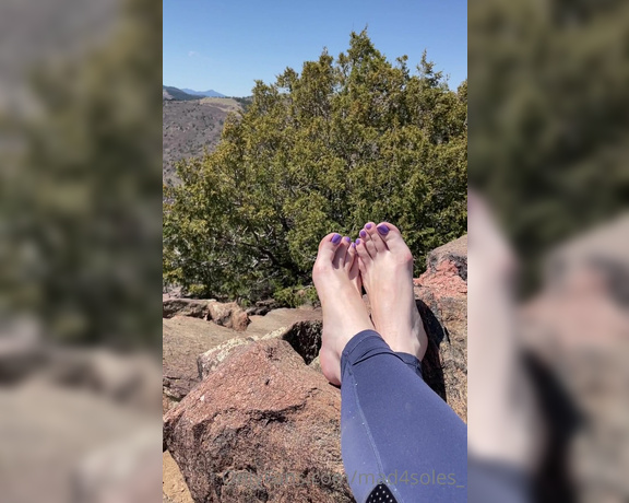 Goddess Mads aka mad4soles_ OnlyFans - Was a very long 12 mile day in the mountains if only i had a good foot boy there to pamper them &