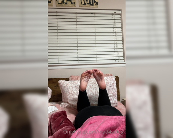 Goddess Mads aka mad4soles_ OnlyFans - Getting ready for bed bet you wish you were here with me, kneeling on the ottoman at the end
