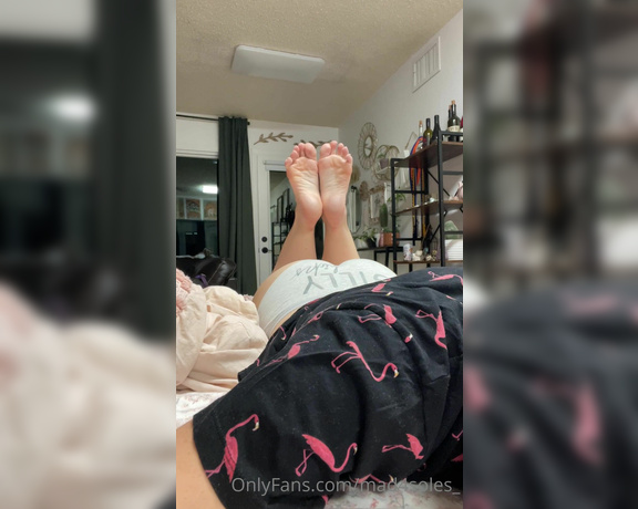 Goddess Mads aka mad4soles_ OnlyFans - Pretty pink soles are off to bed )