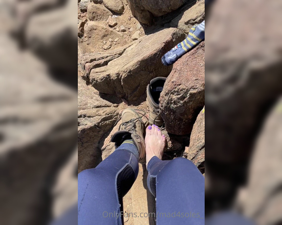 Goddess Mads aka mad4soles_ OnlyFans - Want to worship my sweaty feet at the summit