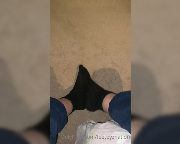 QueenZ’sFeet aka feetznation OnlyFans - Finally taking my socks off after a long day of painting my Aunts house dirty dirty