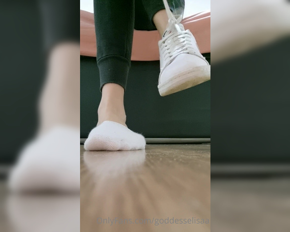 Goddess Elisa aka goddesselisaa OnlyFans - When I get home be prepared to feel what you love most my sweaty socks!