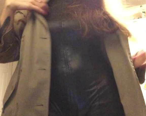 Ms Tomorrow aka dommetomorrow OnlyFans - Look what I wore under my trench coat to the grocery store Then, get on the ground I’m smothering