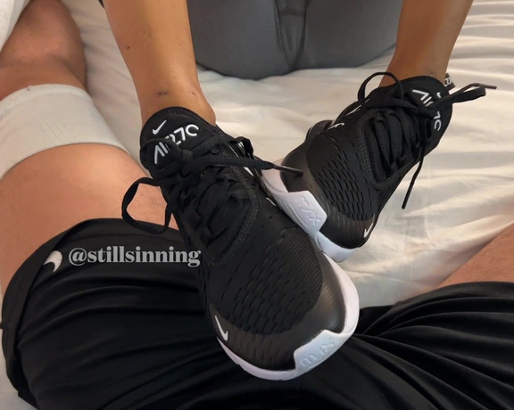 StillSinning aka stillsinning OnlyFans - Letting you cum in my Nike Sneakers after my gym Workout