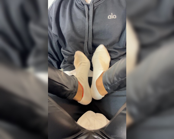 StillSinning aka stillsinning OnlyFans - Come sniff these nasty white socks of mine, footboy! 1