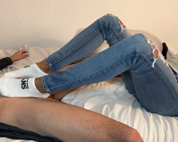 StillSinning aka stillsinning OnlyFans - My dirty ankle socks get his big cum load