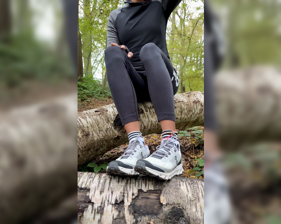 StillSinning aka stillsinning OnlyFans - Hour long forest run makes for the sweatiest socks