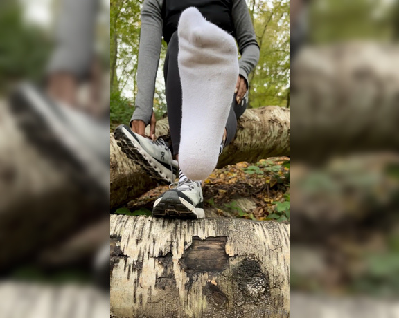 StillSinning aka stillsinning OnlyFans - Hour long forest run makes for the sweatiest socks