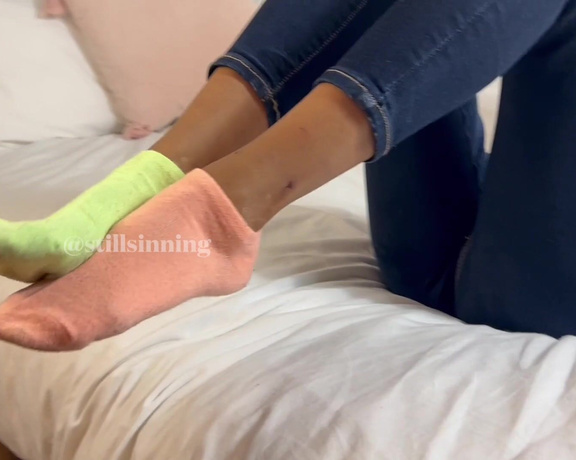 StillSinning aka stillsinning OnlyFans - So you wanna be my sock slave Then stop staring & start sniffing baby 1