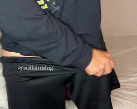 StillSinning aka stillsinning OnlyFans - His cock inbetween my cute pink socks Love the warm cum on my body like that