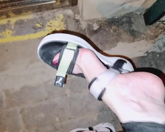 Feetvampire aka feetvampire OnlyFans - I went out for a night walk and sat down to rest