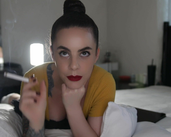 ManyVids - Dani Lynn - Smoking Cork 100s With Hair in Bun