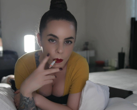 ManyVids - Dani Lynn - Smoking Cork 100s With Hair in Bun