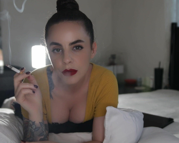 ManyVids - Dani Lynn - Smoking Cork 100s With Hair in Bun