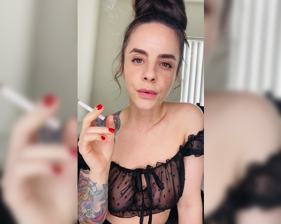 ManyVids - Dani Lynn - Smoking in Sexy Sheer Top