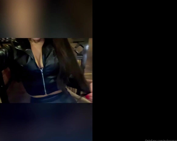 Evil Woman - STRAPON DATE IN RESTAURANT Tip under this clip if you want more public pl