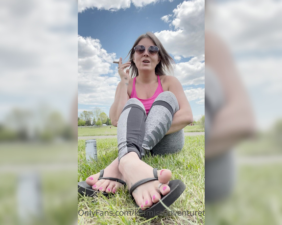 Adventuretoeskat aka missadventuretoeskat OnlyFans - Me & you at the park I’m still waiting for you to just admit you love my feet