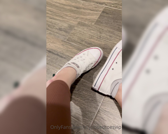 Brooke Jones aka myposedtoesvip OnlyFans - Little converse and sock removal for today  You want to worship them