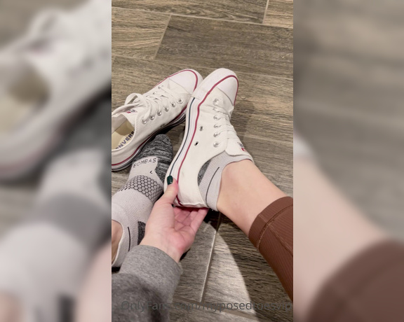 Brooke Jones aka myposedtoesvip OnlyFans - Little converse and sock removal for today  You want to worship them