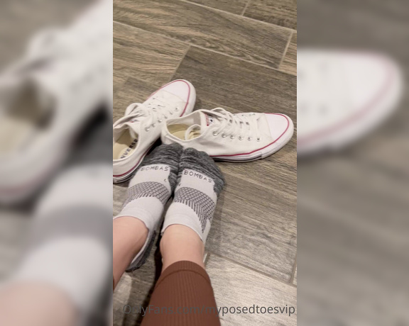 Brooke Jones aka myposedtoesvip OnlyFans - Little converse and sock removal for today  You want to worship them